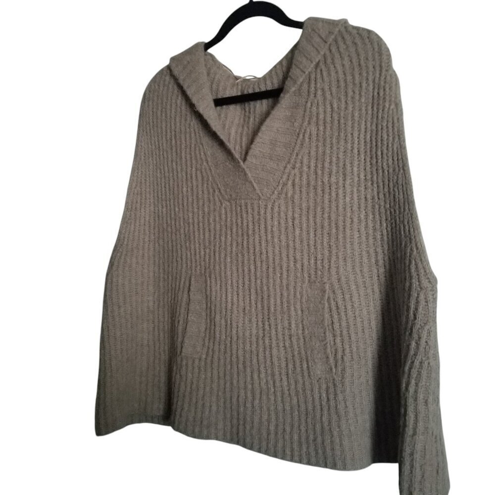 Free People Marlie Pullover Wool Blend Women's Sleeveless Tan Sweater Sz M